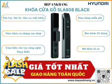 Khóa cửa gỗ thông minh HYUNDAI HY-SLA808 BLACK - Thương hiệu Hàn Quốc